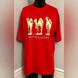NWOT Red Sea Egypt Camel Tee Shirt Size XL Red